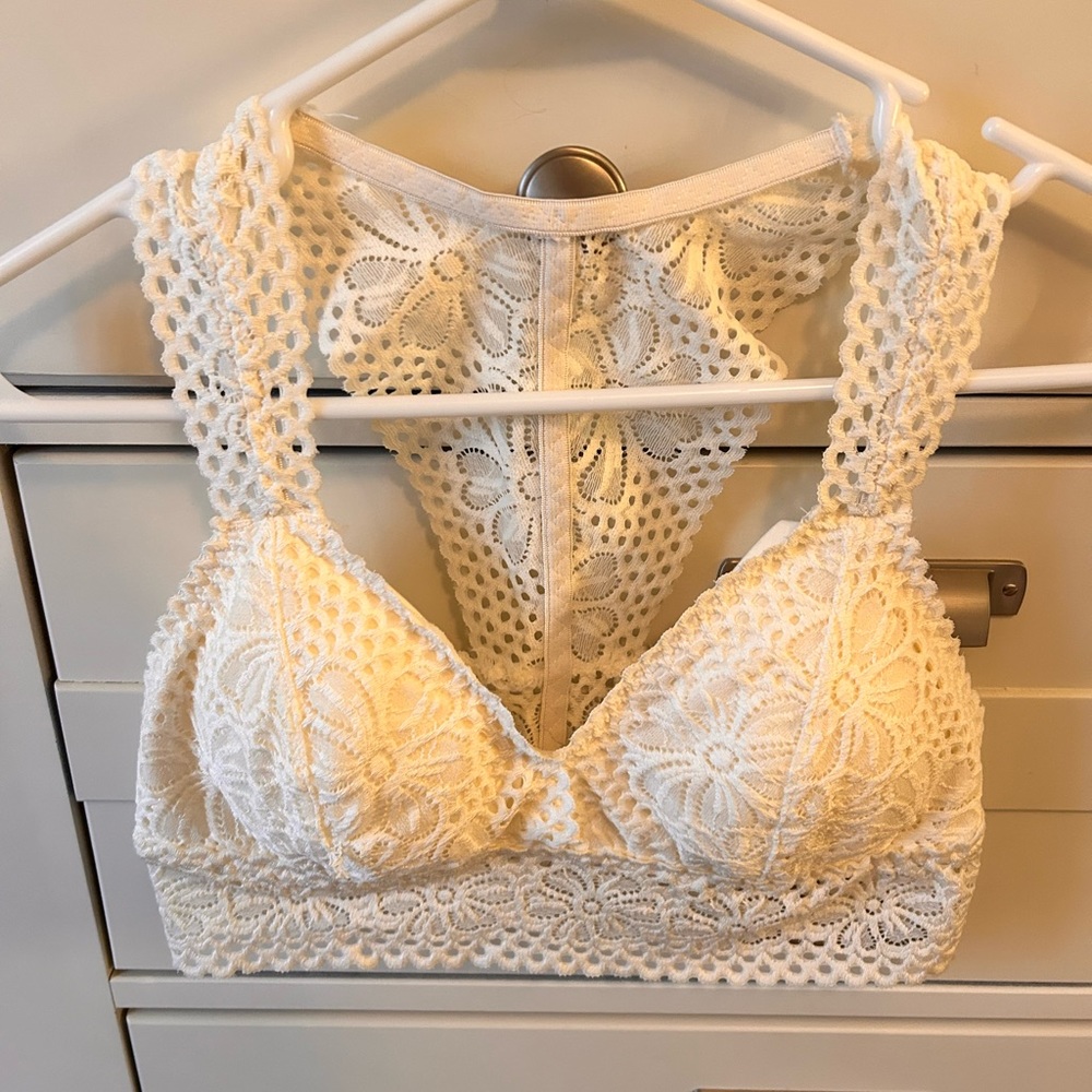 white bralette